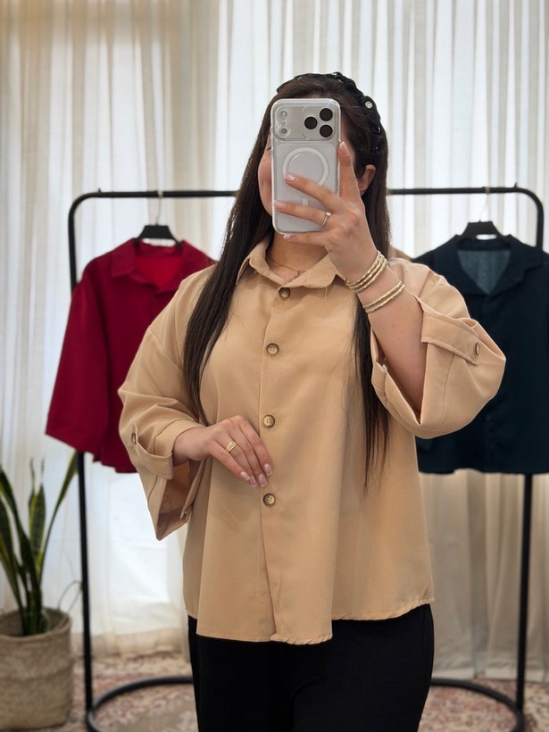 شومیز مدل باکسی جنس مازراتی اعلا