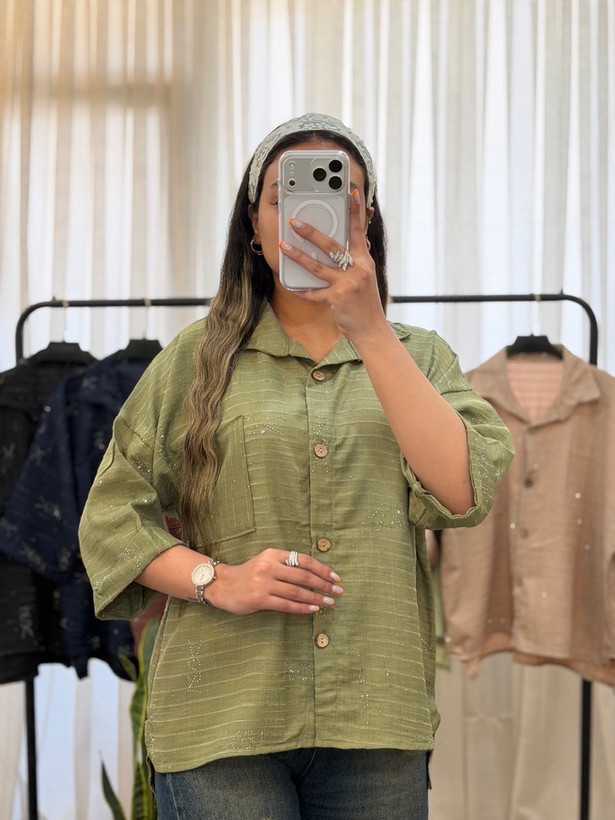شومیز صوفیا مدل نگینی خطی